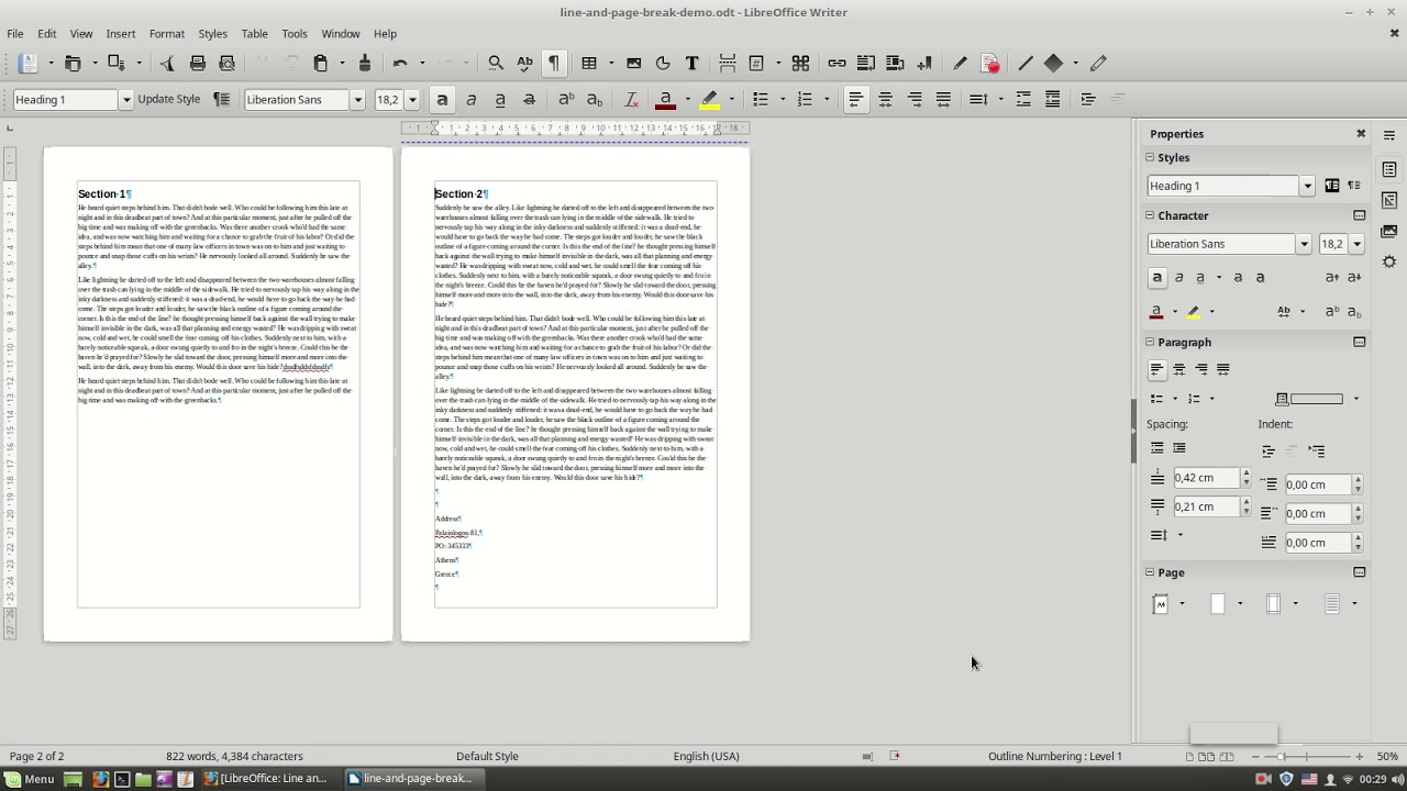 openoffice page break openoffice page break