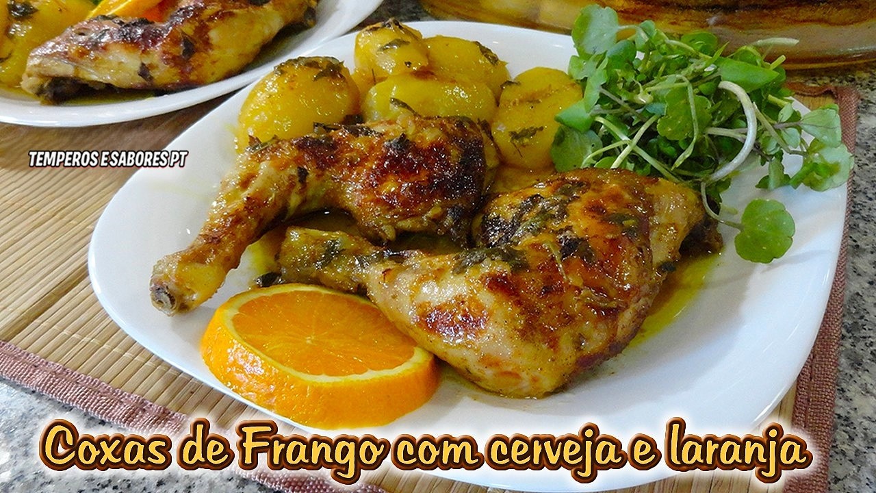 COXAS DE FRANGO COM CERVEJA E LARANJA Tão Delicioso e Fácil de Preparar que vais adorar