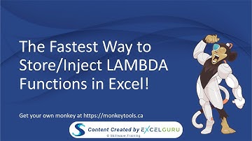 The FASTEST way to Store/Inject LAMBDA functions in Excel!