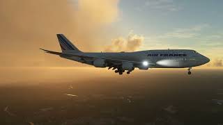 AIR FRANCE 747-8i Landing at Bangkok Intl. Airport BKK