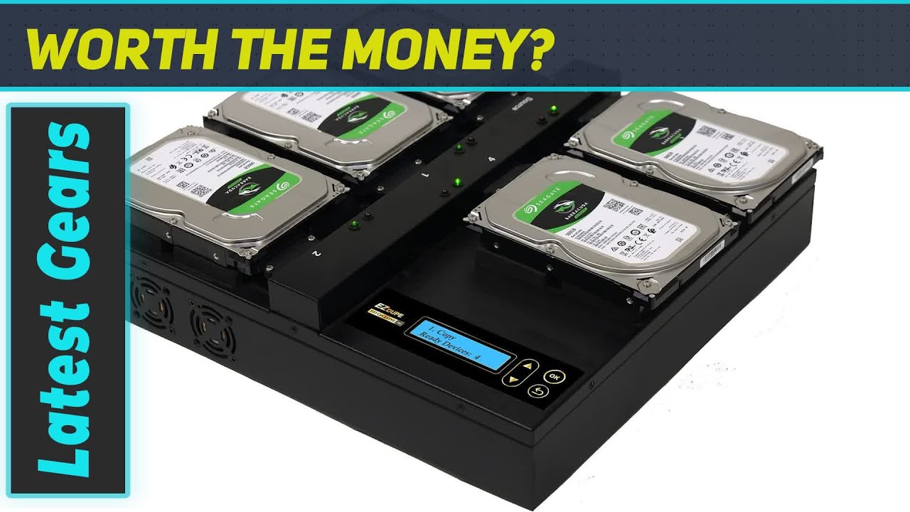 EZ Dupe HD Cyclone 300 SATA Hard Drive Duplicator - 1 To 4 Drive Cloner & Eraser, 18GB/min Speed