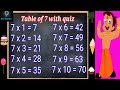 Table of 7, #Tableofseven, 7 ka pahada,table of 7 for kids, maths table