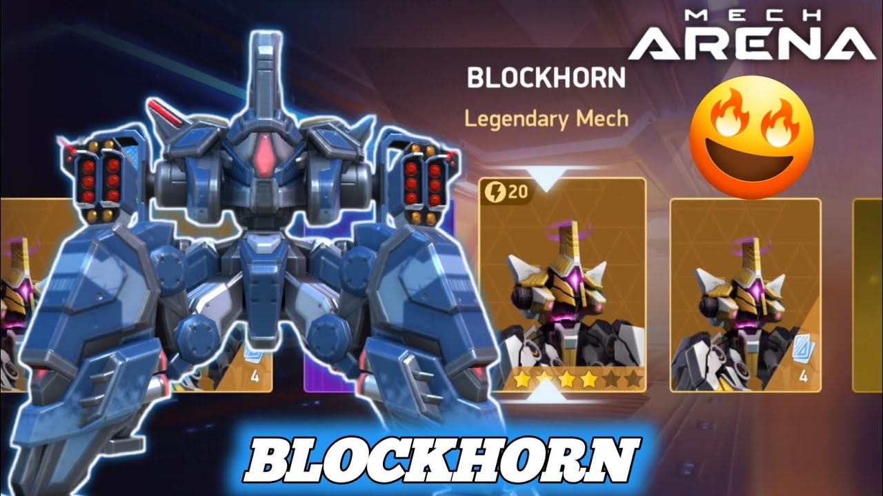 Finally Blockhorn Unlocked🔓 | Blockhorn and Strike Rocket 10 - Mech Arena