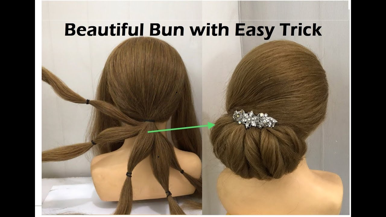 simple and easy bun hairstyle for summer  quick hairstyle  cute  hairstyles  juda hairstyle  YouTube