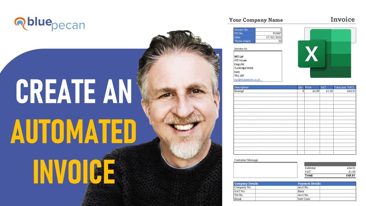 How to Create an Automated Invoice in Excel  Including Formulas and Customer Database