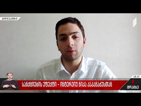 სანქციების ეფექტი - ინტერვიუ ნიკა კაპანაძესთან