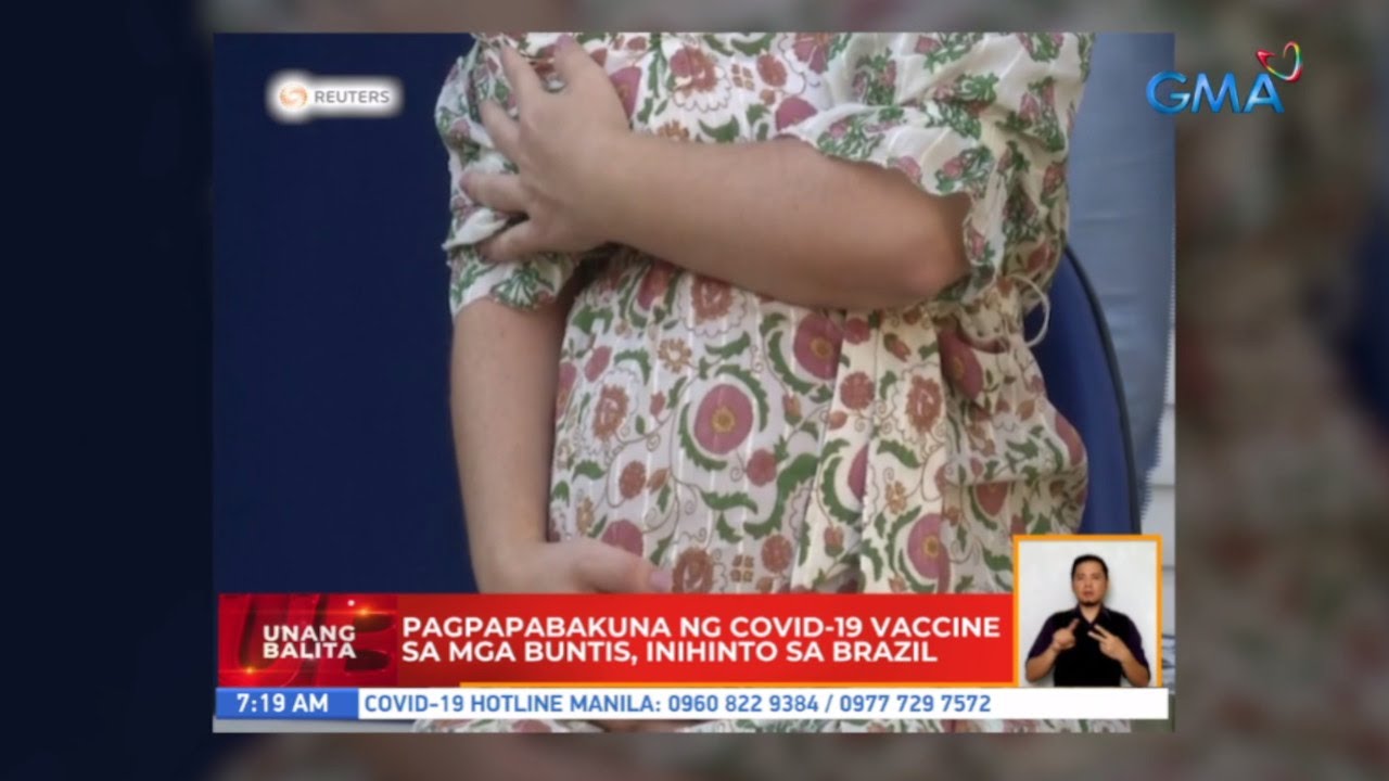 Pagpapabakuna ng COVID 19 vaccine sa mga buntis inihinto sa Brazil  UB