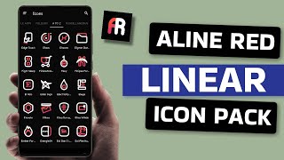 Best Aline Red Linear Icon Pack App for Android screenshot 4