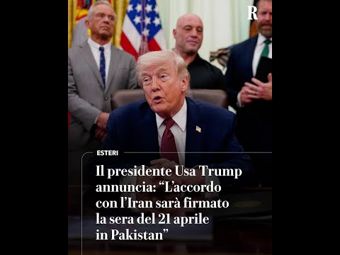 Video Trump annuncia: L'accordo con l'Iran sarà firmato il 21 aprile in Pakistan