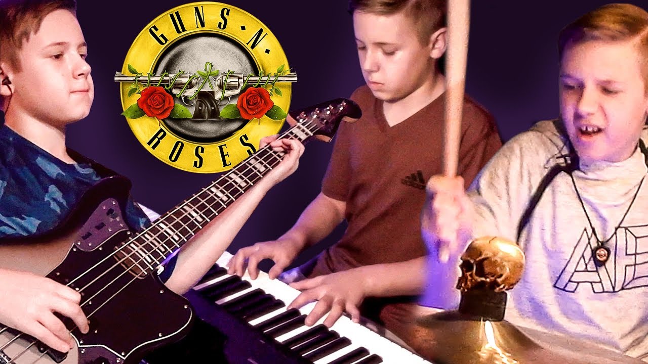 NOVEMBER RAIN - Piano, Bass, Drums; Cover by Avery Drummer Molek (11 years old)
