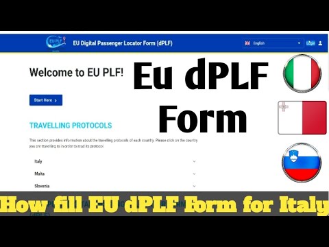 EU dPLF registration for Italy , Malta and Slovenia || India to Italy travel guidelines