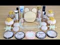 BEIGE 🐮🐮SLIME Mixing🐮🐮 makeup and glitter into Clear Slime Satisfying🐮 Slime Videos city