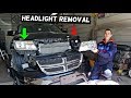 DODGE JOURNEY HEADLIGHT REMOVAL REPLACEMENT. FIAT FREEMONT