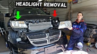 DODGE JOURNEY HEADLIGHT REMOVAL REPLACEMENT. FIAT FREEMONT
