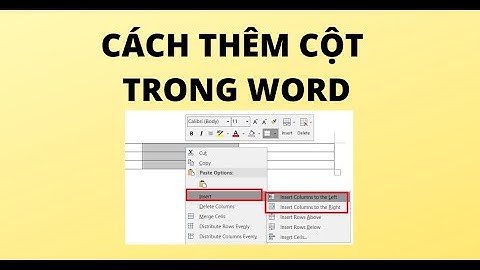 Hướng dẫn cách thêm cột trong word 2010