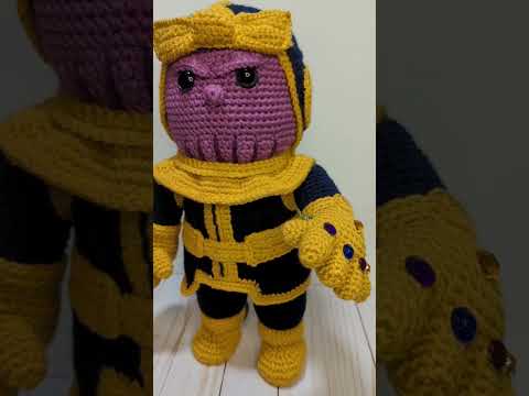 Crocheted Thanos #thanos #avengers #endgame #snap #crochet #shorts #amigurumi #yarn #infinitystones
