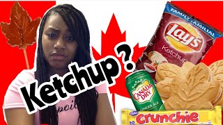 AMERICAN TRYING CANADIAN SNACKS | Taste Test | Hey Ki