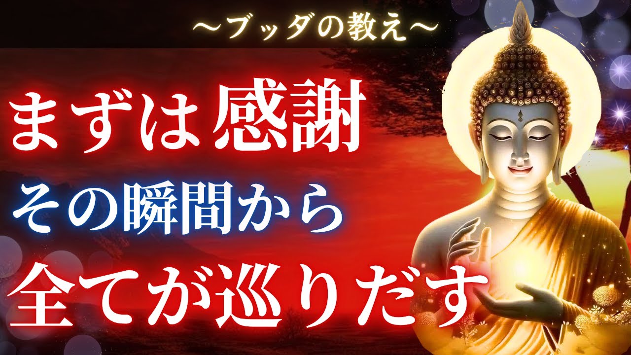 【ブッダの教え】まず感謝。その瞬間から人生に幸運の風が吹く。