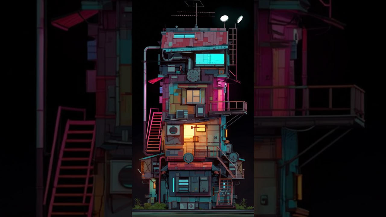 Tiny Cute Futuristic Themed Multi-story Micro Home