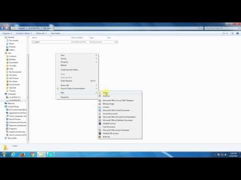 How To Create Notepad & Folder in Window 7