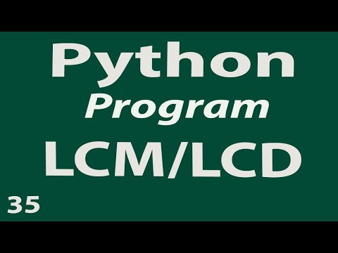 #lcm #lcd python tutorial lcm or lcd of two number in python hindi