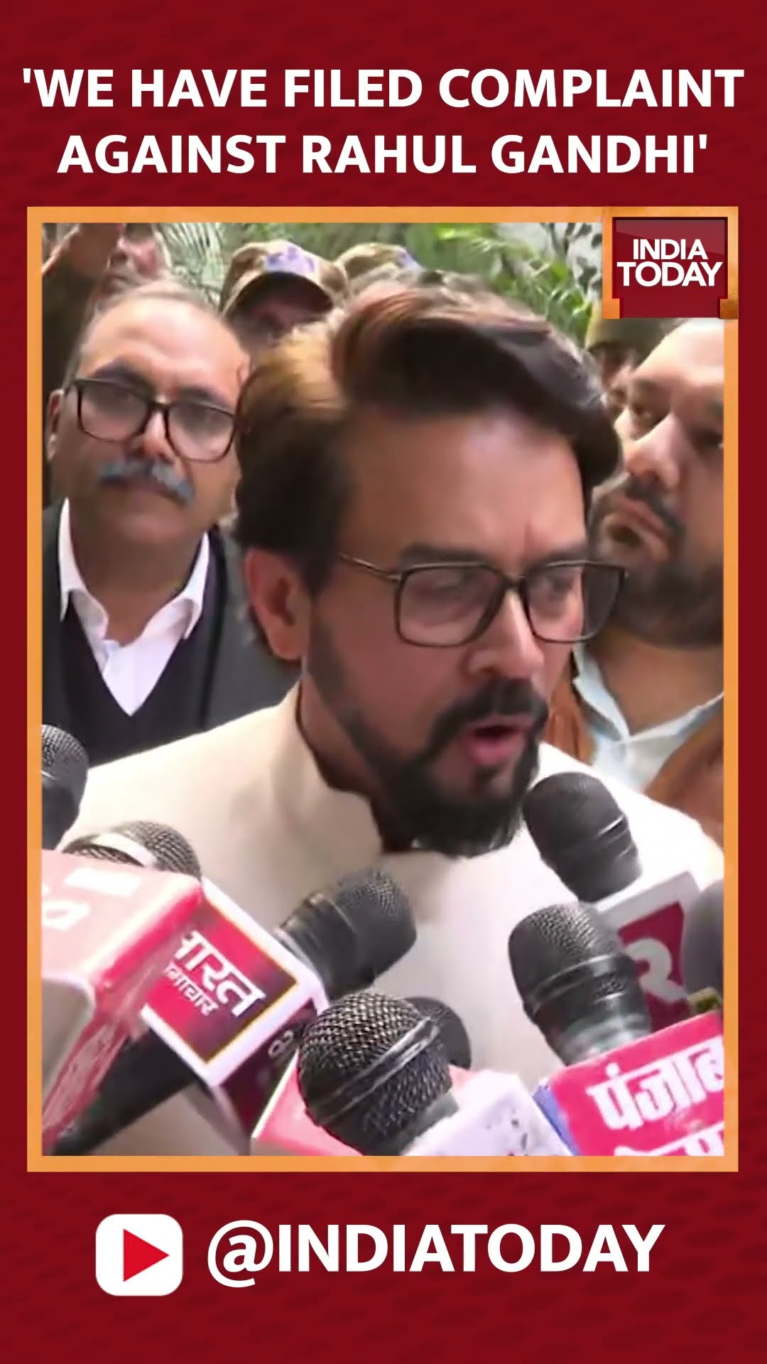 We Have Filed A Complaint Against Rahul Gandhi For Physical Assault And Incitement: Anurag Thakur