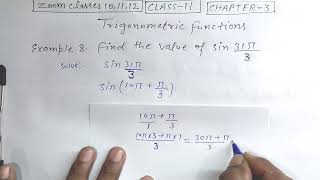 Class 11 Maths | Chapter 3 | Trigonometric functions | Example 8 | Full Explanation| Zoom Classes 10