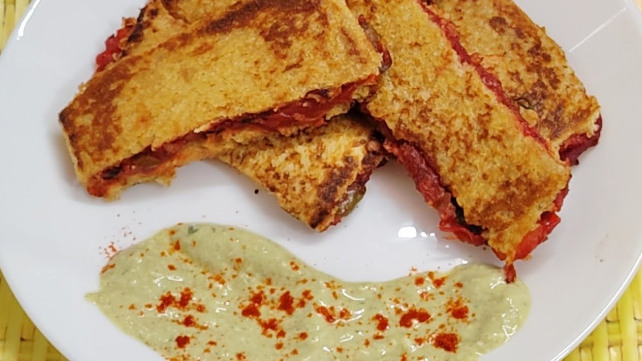 “2-in-1 Healthy Combo 🔥 Veggies Bread Snack + Homemade Creamy Sauce” 😋Junk-Free