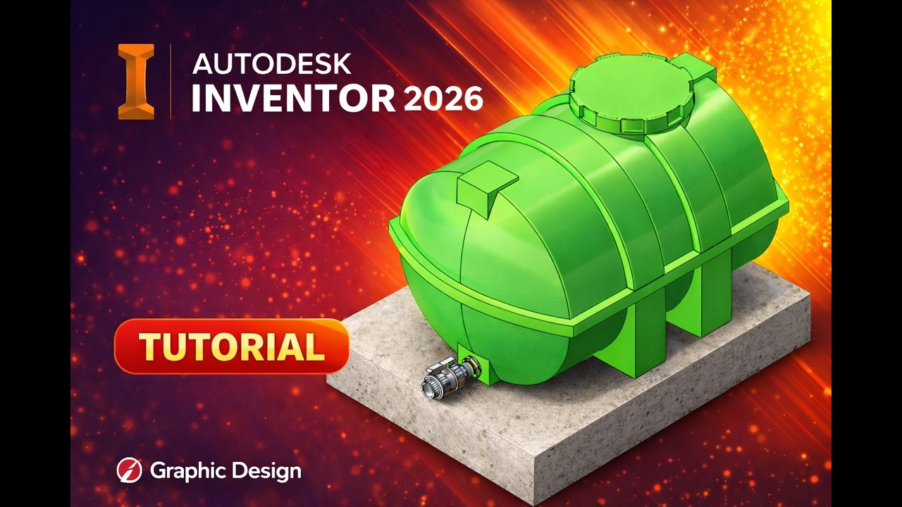 GRP Water Tank Design in Autodesk Inventor | 3D Modeling Tutorial #AutodeskInventor #inventor2026