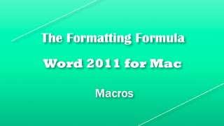wallpapers How To Create A Macro In Word For Mac word 2011 for mac macros