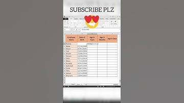 Excel Tips and Tricks | Age Calculator in Excel #excel #shorts #exceltutorial #exceltips