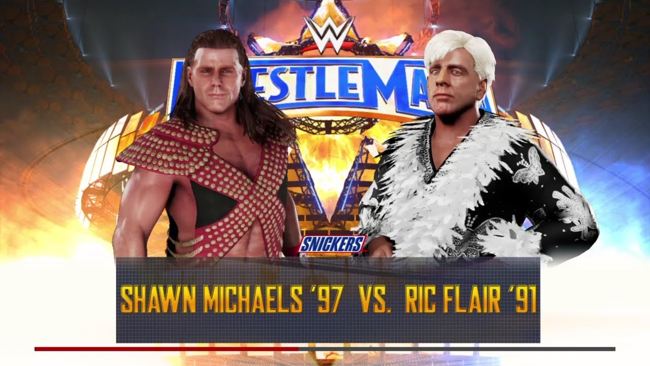 Shawn Michaels vs Ric Flair WrestleMania 24 WWE 2K18 YouTube