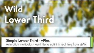 vMix - Wild - Lower third