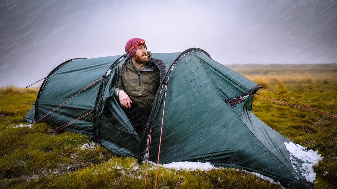 The Worst Mountain Storm I have Ever Camped In - Heavy Rain Camping