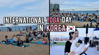 Celebrating International Yoga Day in korea???? | shopping?️ | indian food?