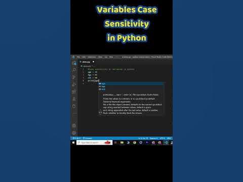 Python - Variables case sensitivity #shorts - YouTube