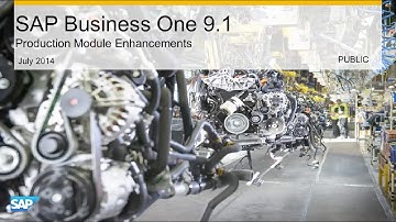 Production Module Enhancements in SAP Business One 9.1 - Feature Clip