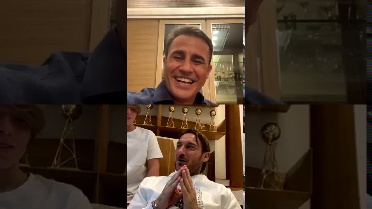 Totti scherza con Cannavaro su Balo: 