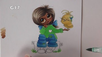 Coloring Dark Skin Tones on a Sheri Baldi Image using Copics (Part 2)