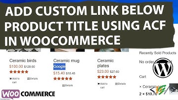 How to Display Custom Link with Text via ACF Field Below Product Title in WooCommerce Shop | Archive