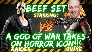 Download Lagu BEEF SET ft. Raider vs Oinke | A GOD OF WAR TAKES ON HORROR ICON!!! 🎤👀🔥😱 MP3