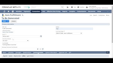 NetSuite | Fulfill Sale Order