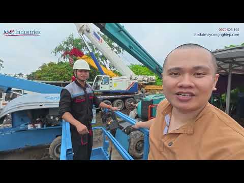 [Hàng hiếm] Xe nâng người cắt kéo thân hẹp Genie 12 mét vận hành ntn?