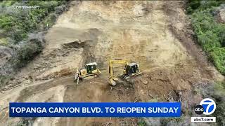 Topanga Canyon Boulevard To Reopen Sunday, Months Ahead Of Schedule