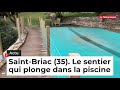 Saintbriac 35 le sentier de bord de mer qui plonge dans la piscine