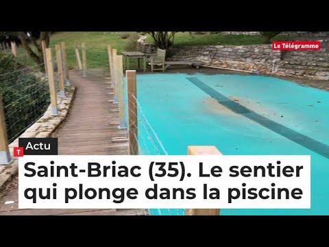 Saint-Briac (35). Le sentier de bord de mer qui plonge dans la piscine