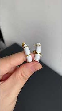 Boho jewelry earring - white enamel hoop earrings - YouTube