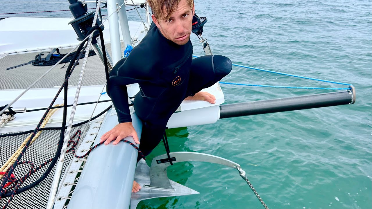 Stuck on a SUNKEN BOAT and The PERFECT Catamaran Sail Quiver