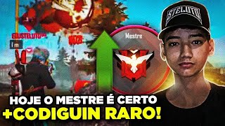 ? FREE FIRE - AO VIVO ? SOLO RANQUEADA ? HOJE O MESTRE É CERTO ?