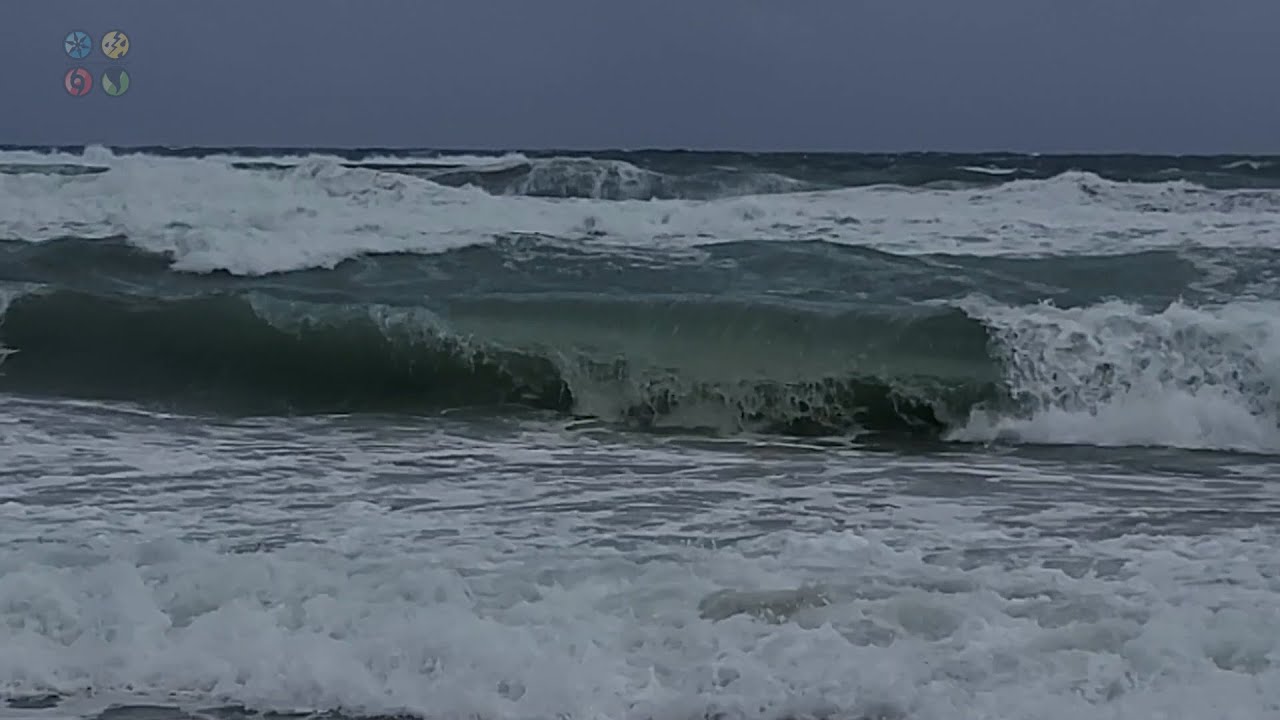 Large Nor'Easter Waves Crash Along The Florida Coast In Boynton Beach
